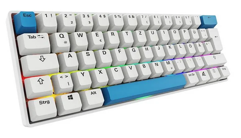 Sharkoon SGK50 S4 Gen2 PBT tastatur - hvid, tysk layout — produktfoto
