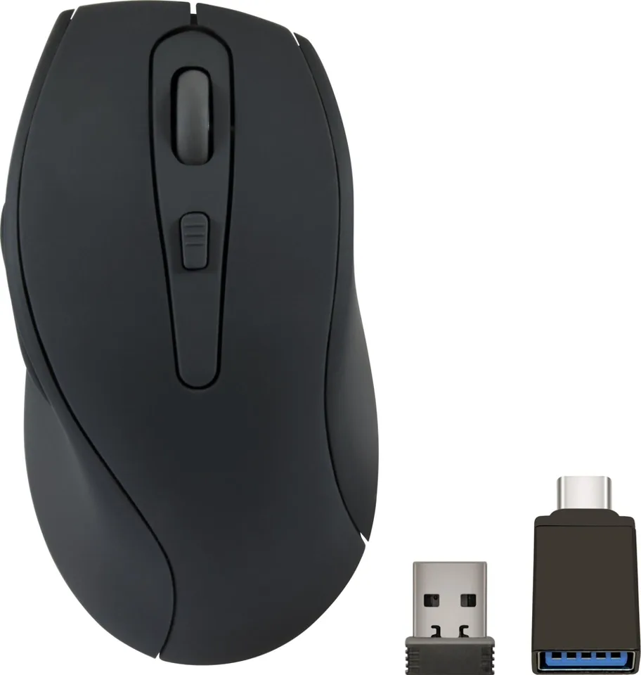 Speedlink AXON Silent genopladelig trådløs mus - USB-A/USB-C - sort — produktfoto