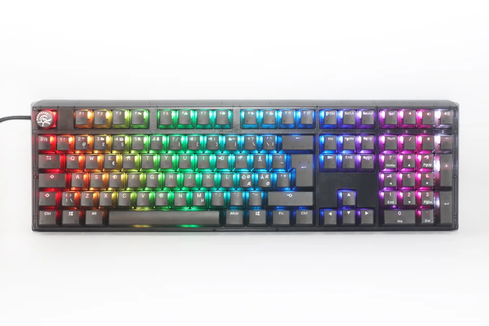 Ducky One 3 - Aura Black Nordic - TKL - Cherry Brown - RGB Tastatur — produktfoto
