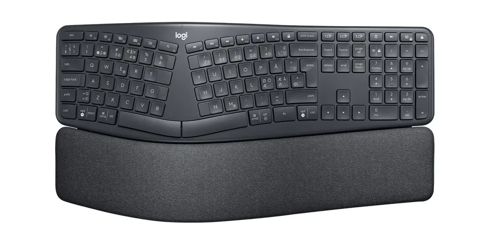 Logitech ERGO K860 ergonomisk tastatur - nordisk, grafit — produktfoto
