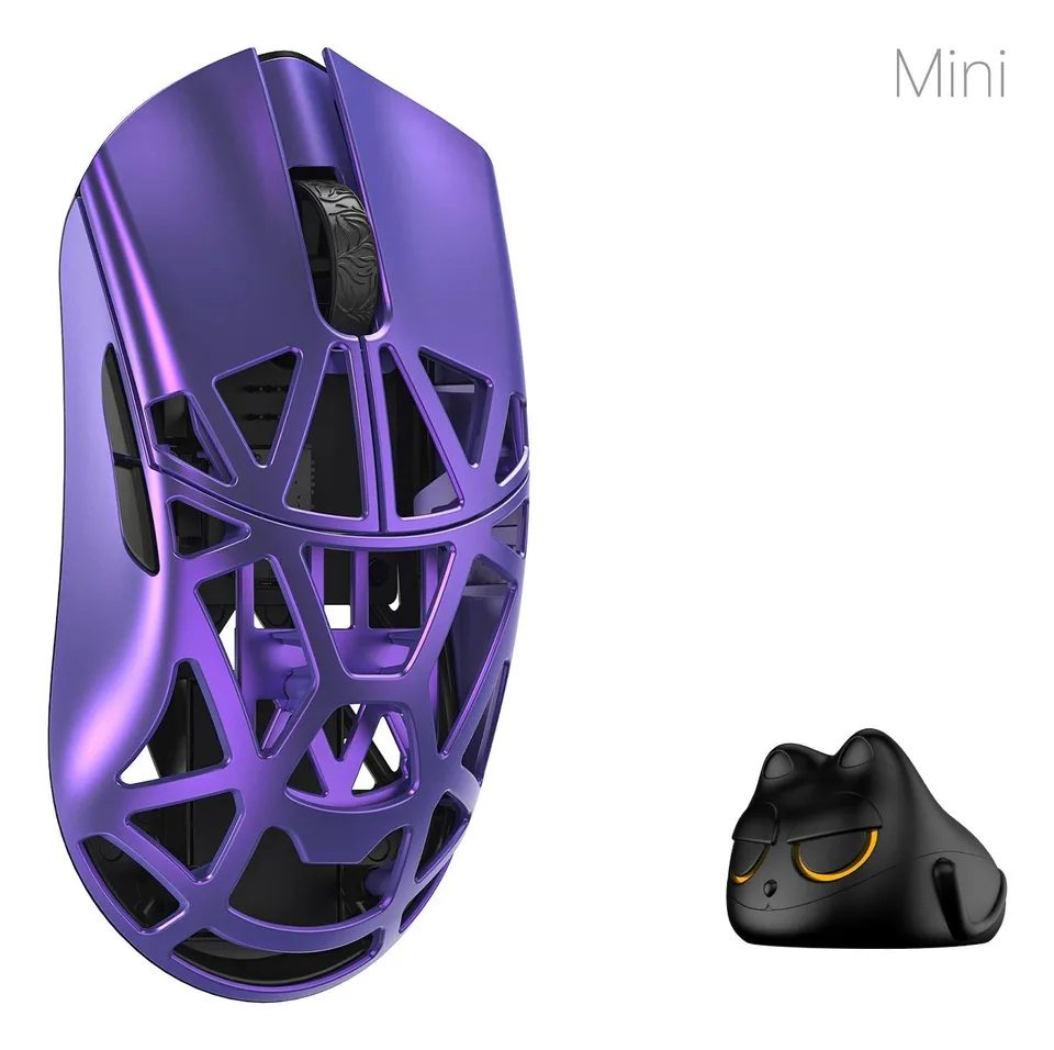 WLMouse Beast X Mini Pro Solid Sides trådløs 8K gamingmus - lilla — produktfoto
