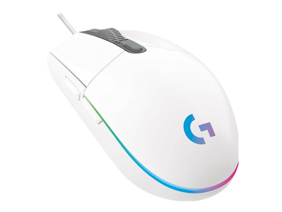 Logitech Gaming Mouse G102 LIGHTSYNC Optisk Kabling Hvid Mus — produktfoto