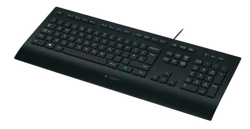 Logitech USB Tastatur med Håndledsstøtte — produktfoto