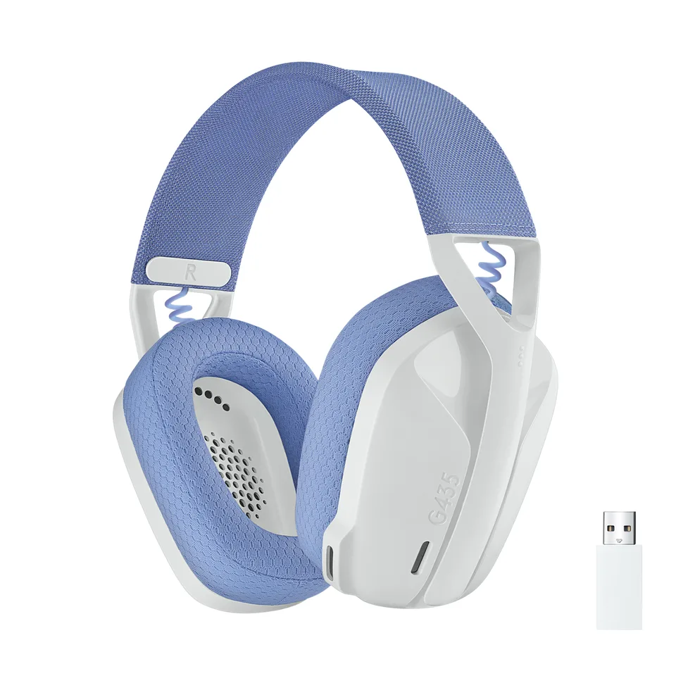 Logitech - G435 Lightspeed Trådløs Gaming Headset - Hvid — produktfoto