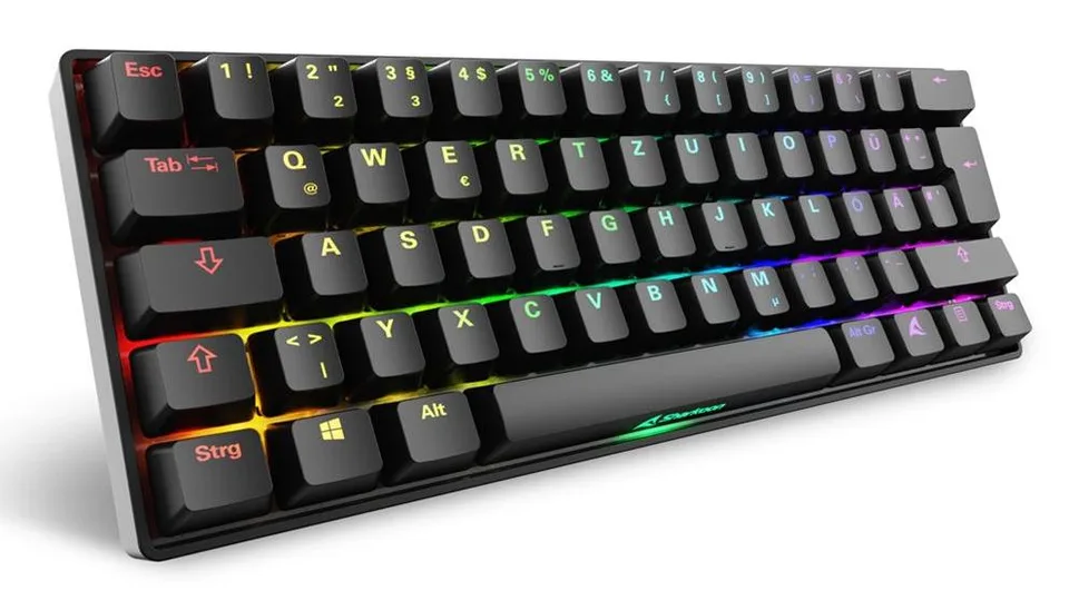 Sharkoon SKILLER SGK50 S4 Gen2 - sort, Gateron Yellow, DE Tastatur — produktfoto