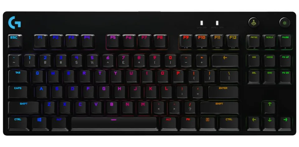 Logitech - PRO Gaming Keyboard - English (UK) - QWERTY Layout - Black - Mechanical Keyswitch - Windows, Mac OS Tastatur — produktfoto